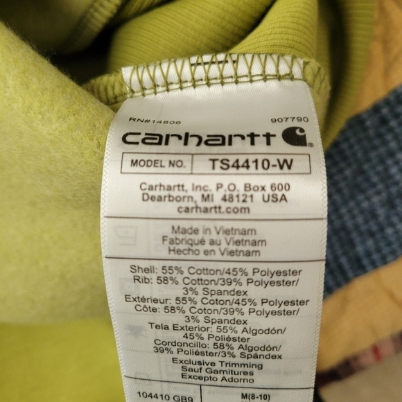 Carhartt Embossed Logo Detail Womens Sweatshirt Heavy Weight Fleece Size M NWT - Picture 8 of 8